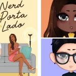 capa e personagens do livro "O Nerd da Porta ao Lado" da K.M Stephen
