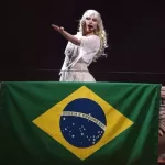 Lady Gaga no seu show em Copacabana