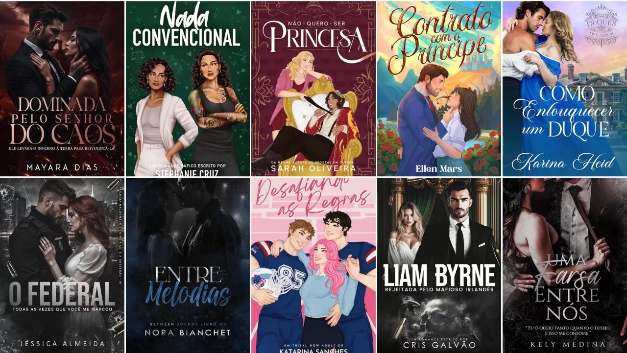 Capas dos 10 lançamentos em e-book dessa semana