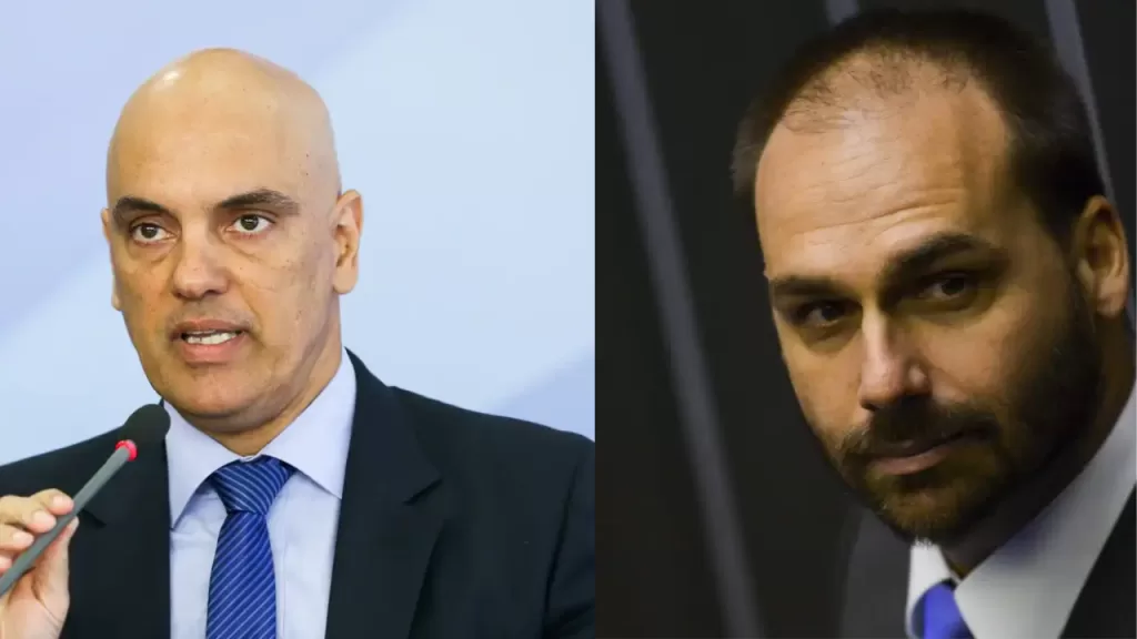 Alexandre de Moraes bloqueia bens, contas e Pix de Eduardo Bolsonaro