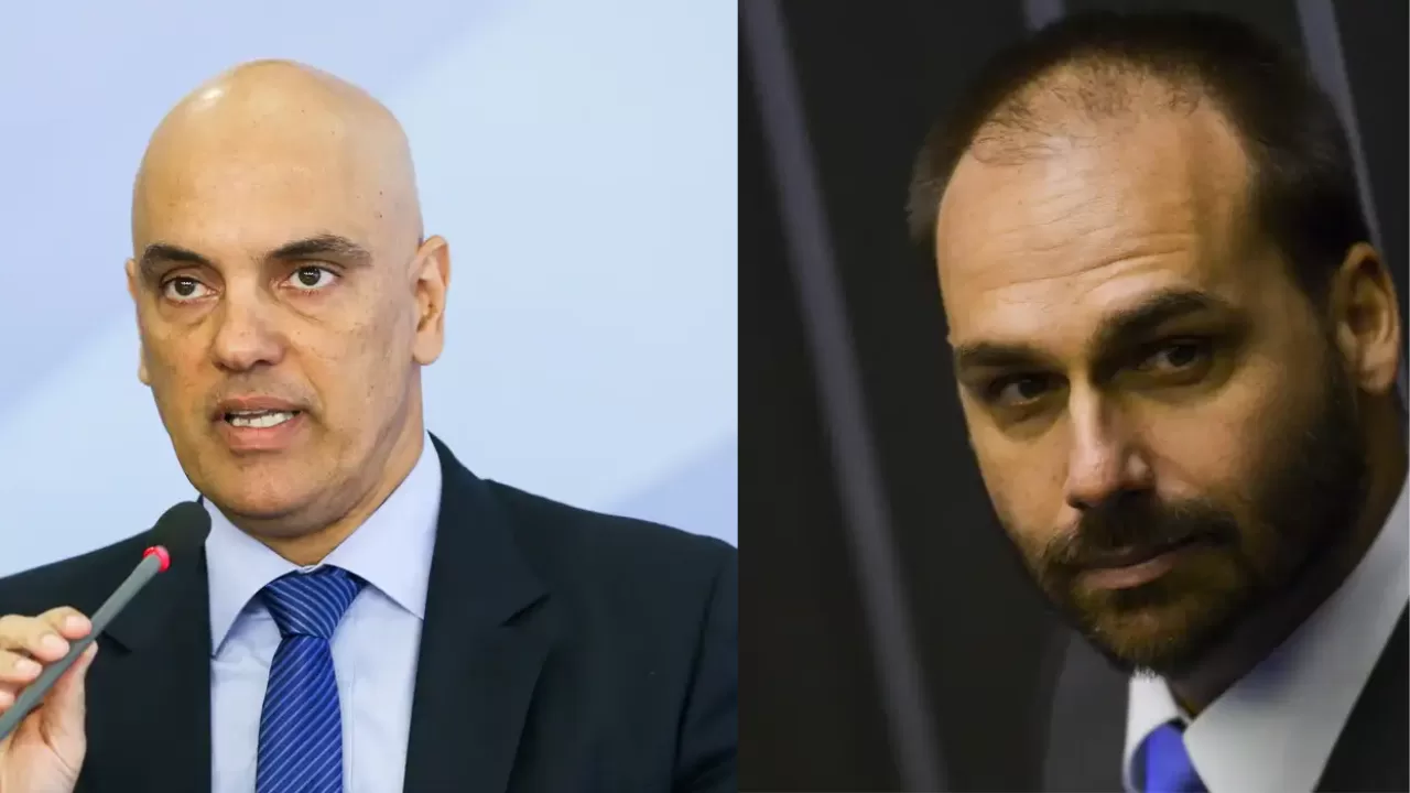 Alexandre de Moraes bloqueia bens, contas e Pix de Eduardo Bolsonaro