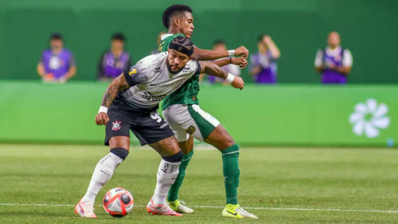 Corinthians x Palmeiras - Foto de Depay e Estevão