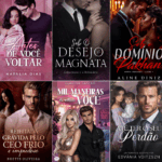 Mosaico com 10 capas de eBooks disponíveis no Kindle Unlimited em julho 2025, com foco em romances contemporâneos e protagonismo feminino