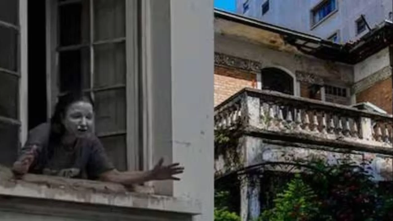 Margarida Bonetti na janela de casa