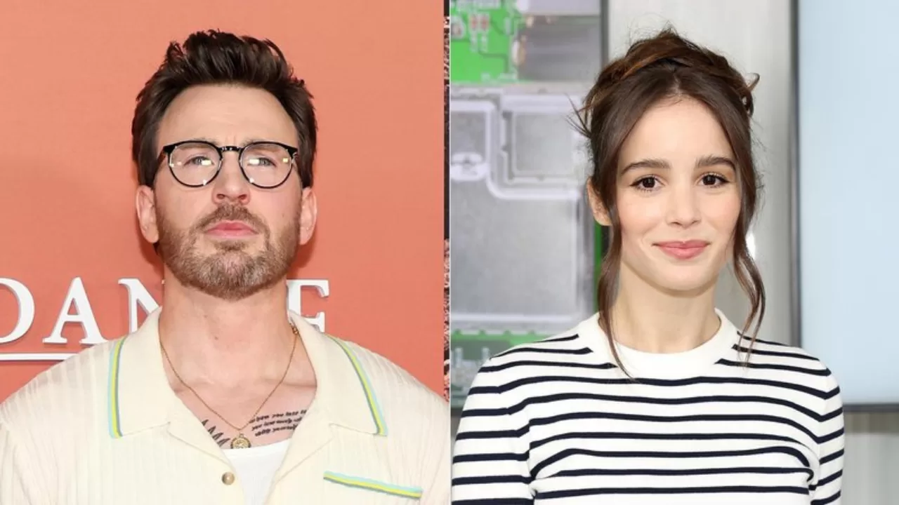 Alba Baptista e Chris Evans em publicação