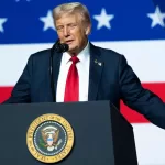 Donald Trump em discurso