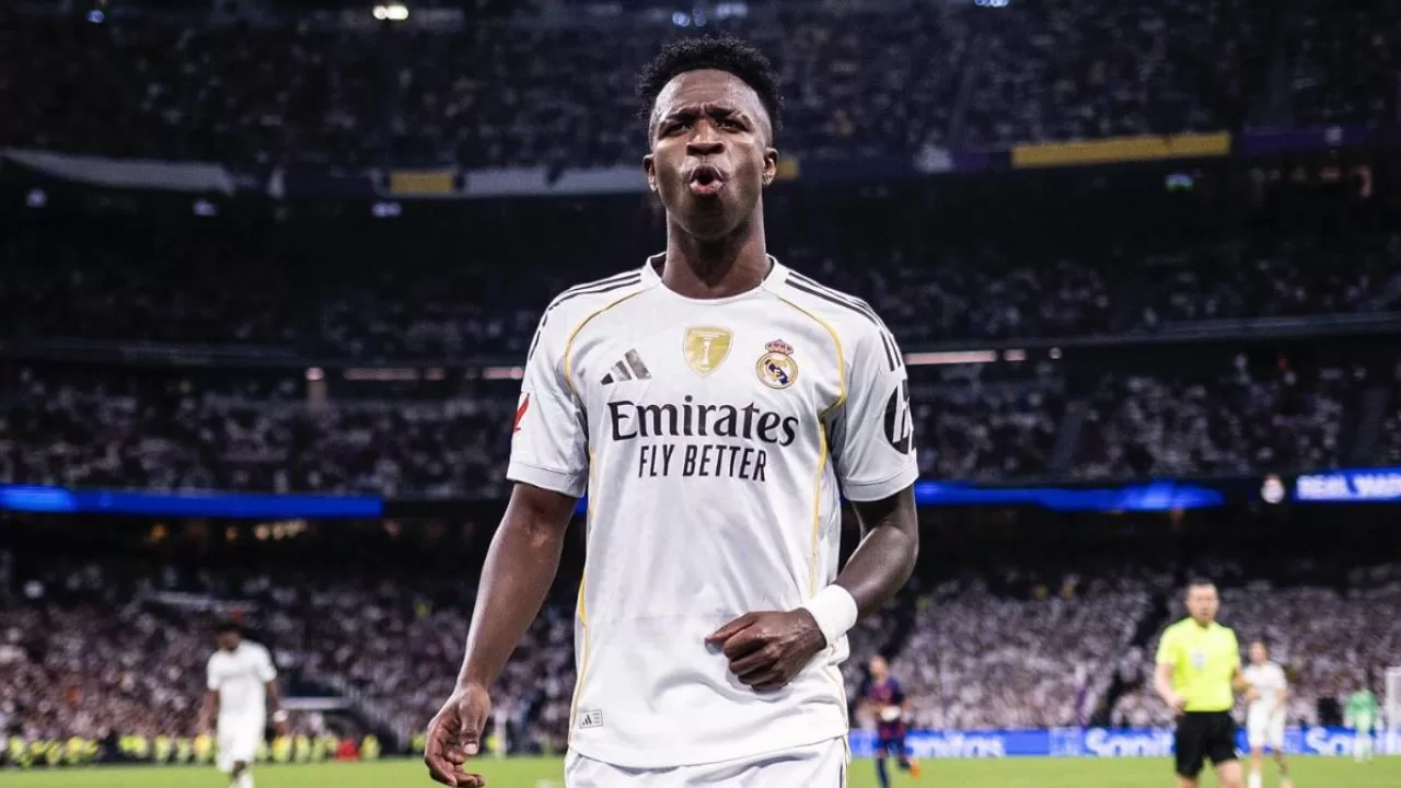 Vini Jr. no clássico contra o Barcelona