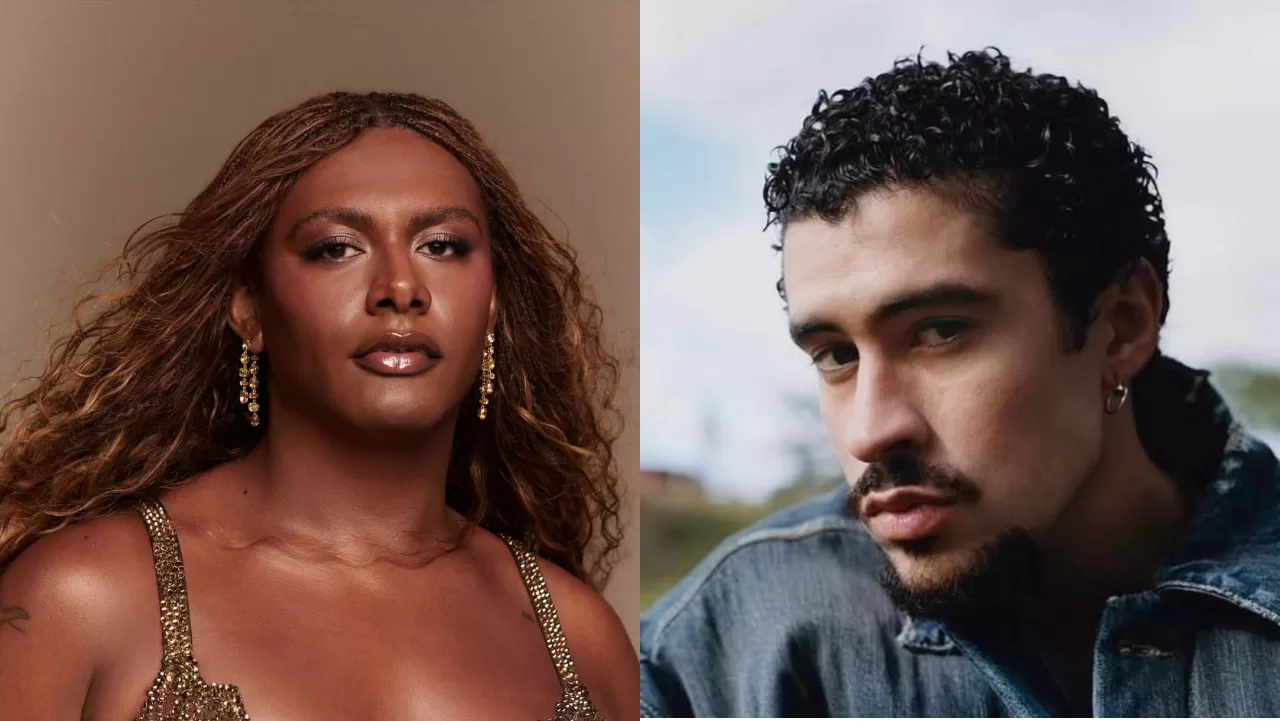 Ganhadores do Grammy Latino Liniker e Bad Bunny