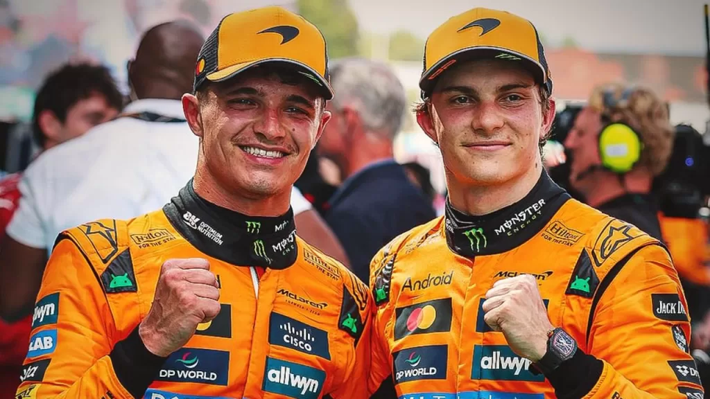 Norris e Piastri pilotos da Mclaren