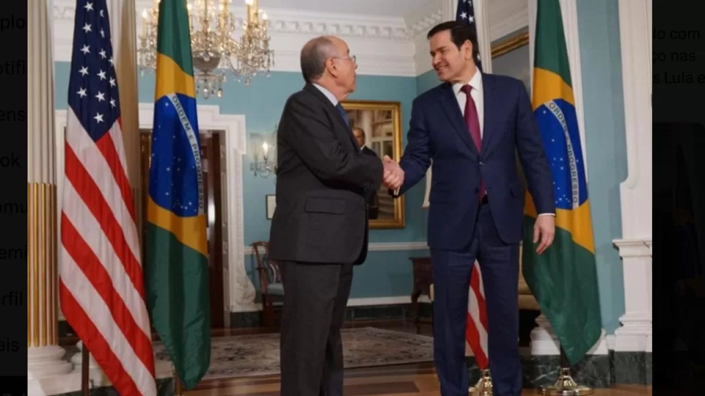 Tarifaço | Reunião entre o Secretário de Estado dos Estados Unidos, Marco Rubio e o ministro das Relações Exteriores do Brasil, Mauro Vieira.
