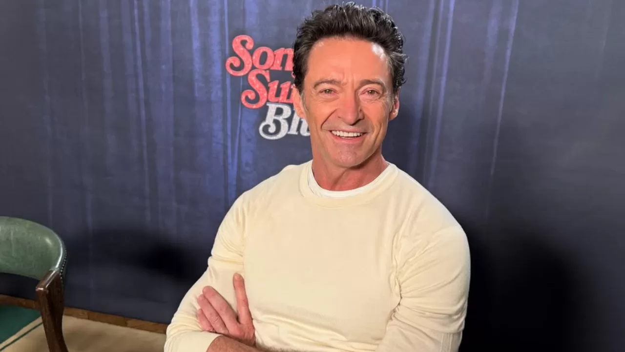 Hugh Jackman durante uma coletiva de impressa na Alemanha