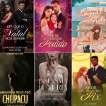 Kindle Unlimited com seleção de 10 e-books de romance, incluindo fantasia, comédia romântica, enemies to lovers, fake dating e romances natalinos.