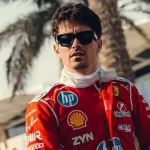 Piloto da Ferrari Charles Leclerc