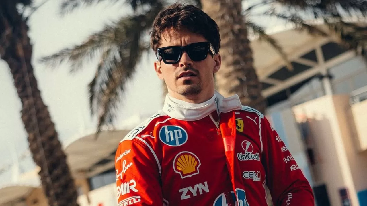 Piloto da Ferrari Charles Leclerc